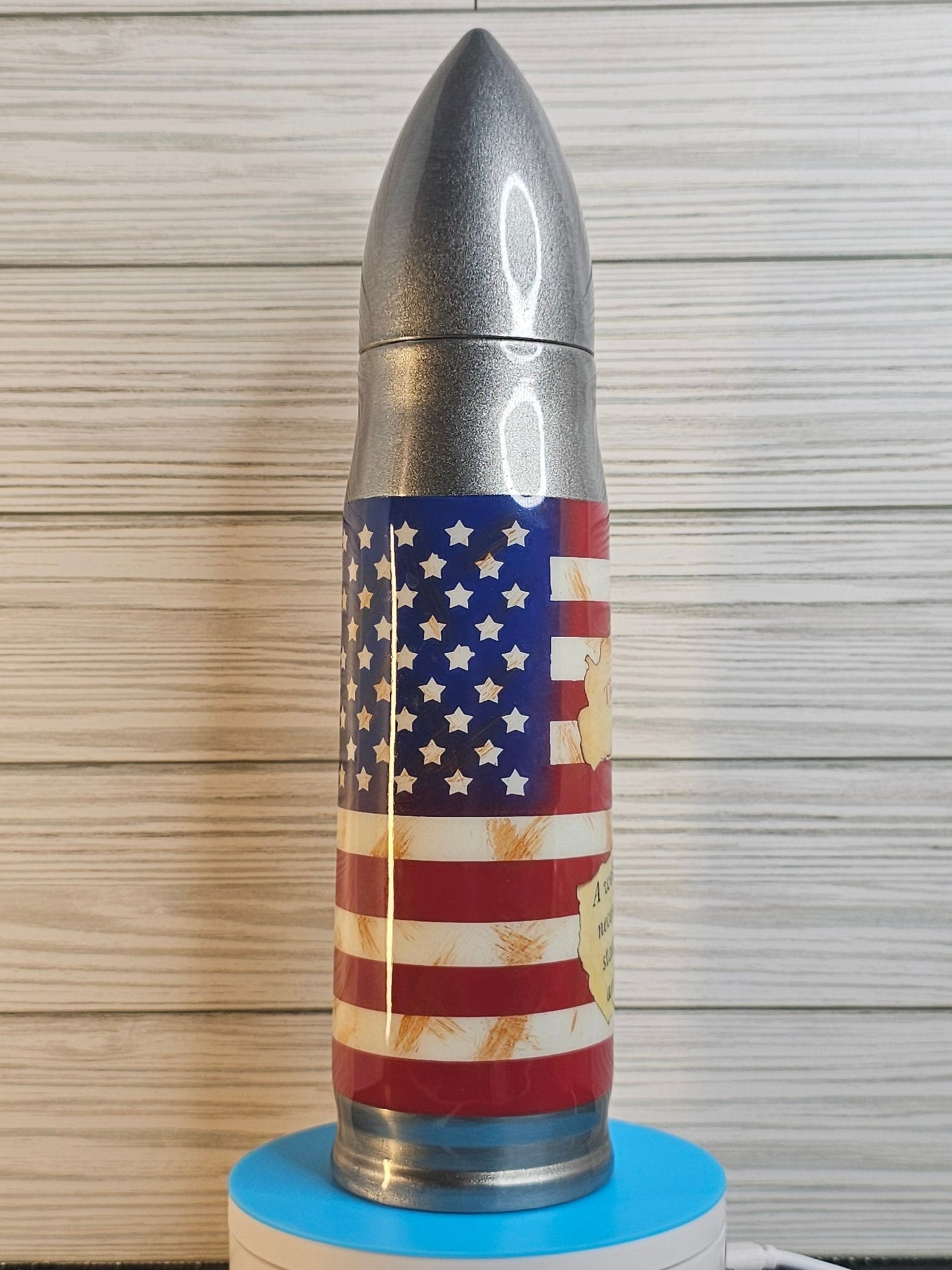 17oz On Point 2nd Amendment Silver Epoxy Tumbler