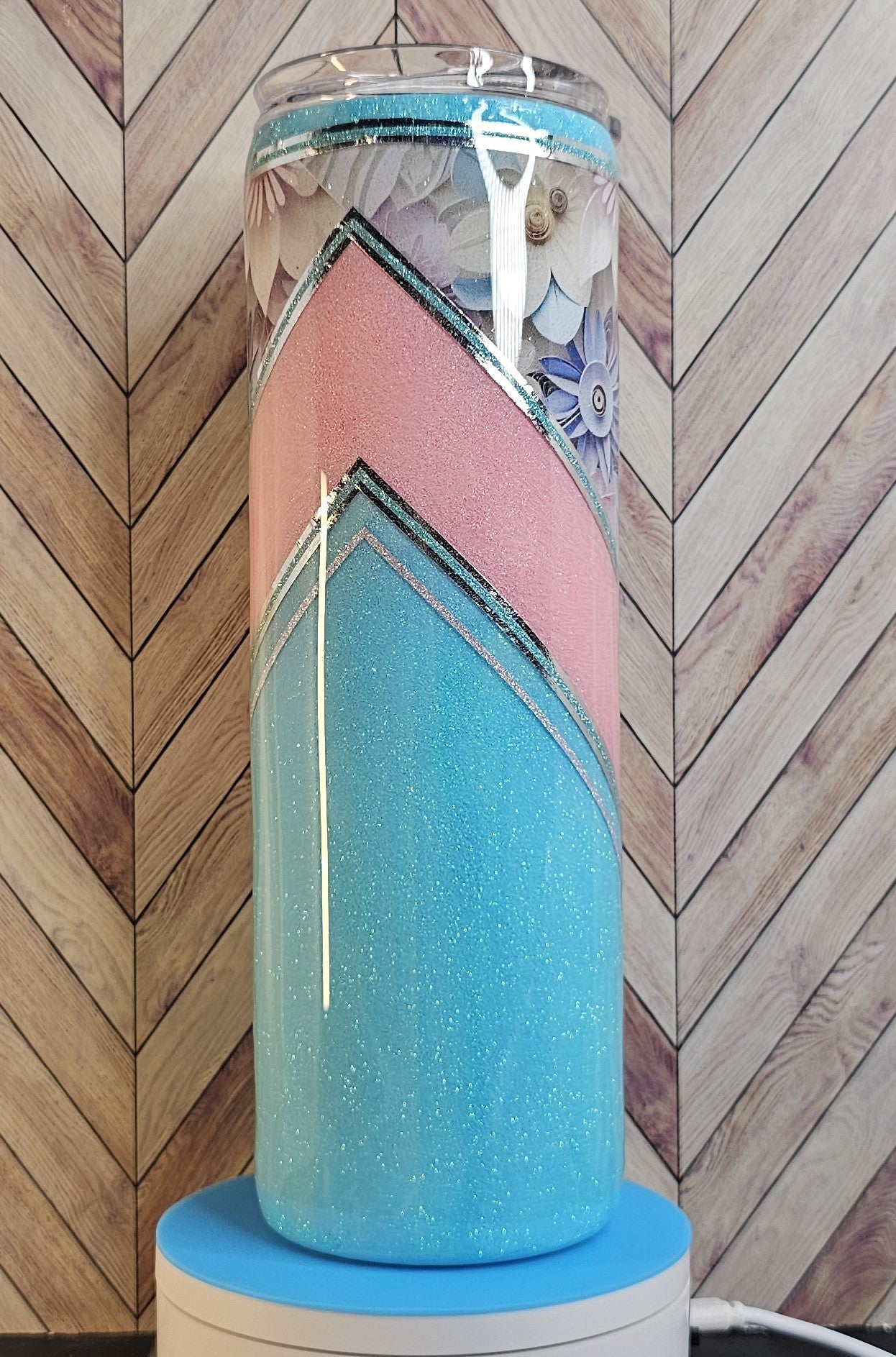 30oz Floral Double V-split Epoxy Tumbler