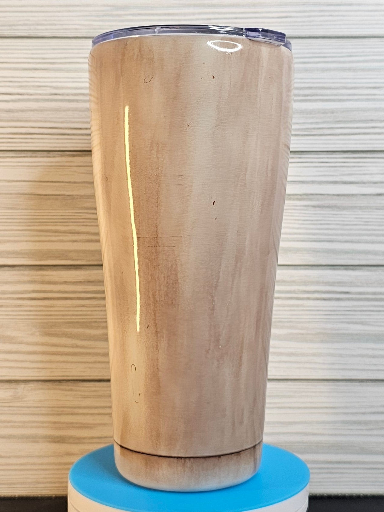 30oz Modern Curve Whitewash Wood Grain with Eagle & Flag Epoxy Tumbler