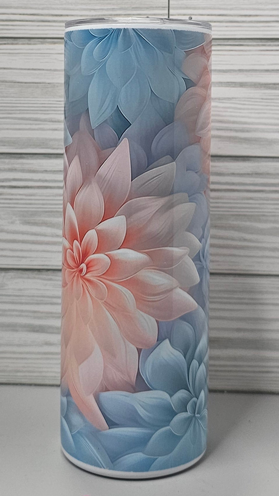 20oz Skinny Sublimation 3D Floral Tumbler