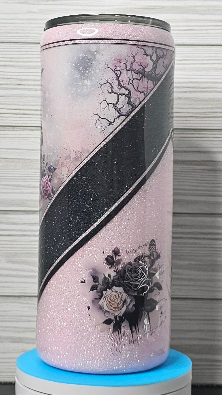 30oz Fatty Pink V-split Books Epoxy Tumbler