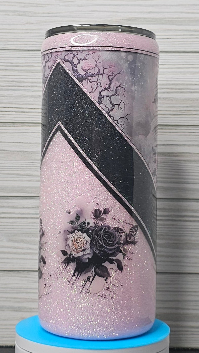30oz Fatty Pink V-split Books Epoxy Tumbler