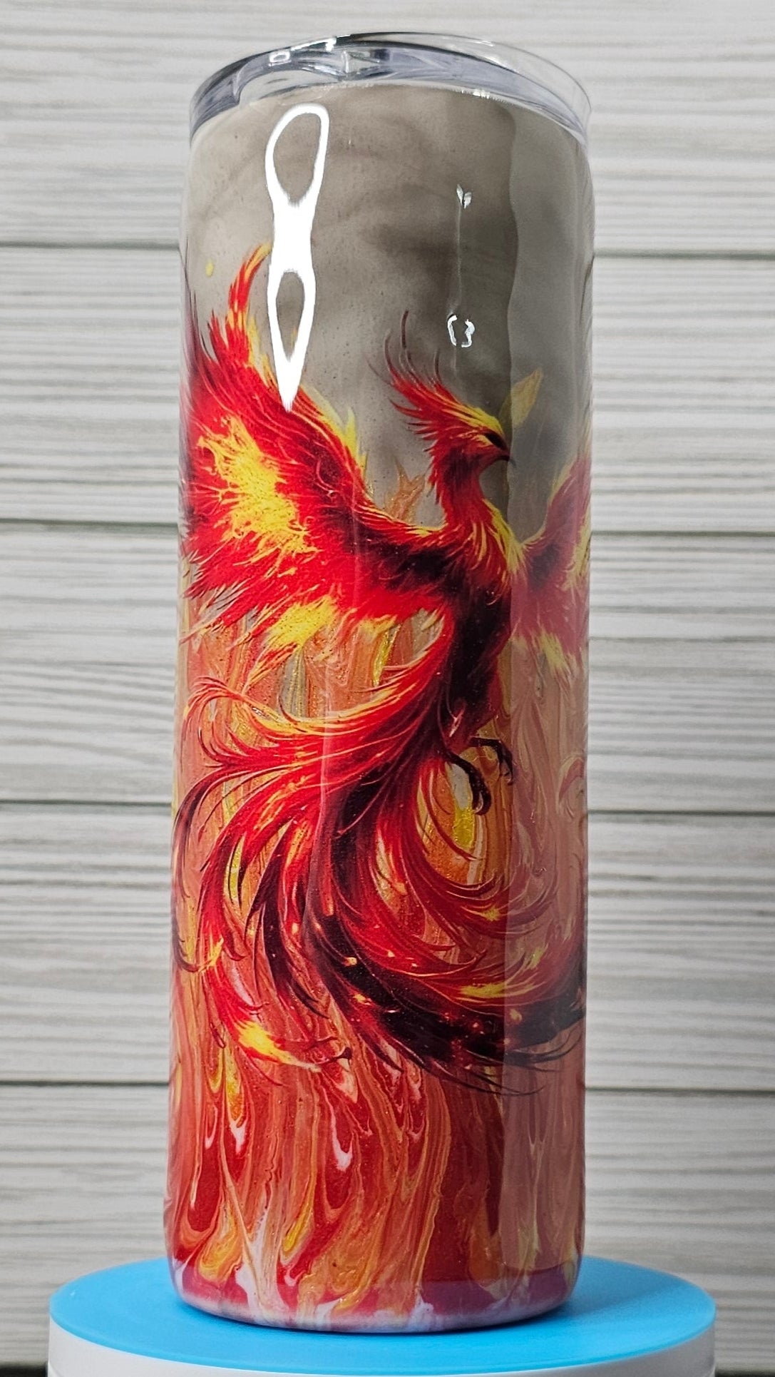 20oz Skinny Smoke & Ink Flame Phoenix Epoxy Tumbler