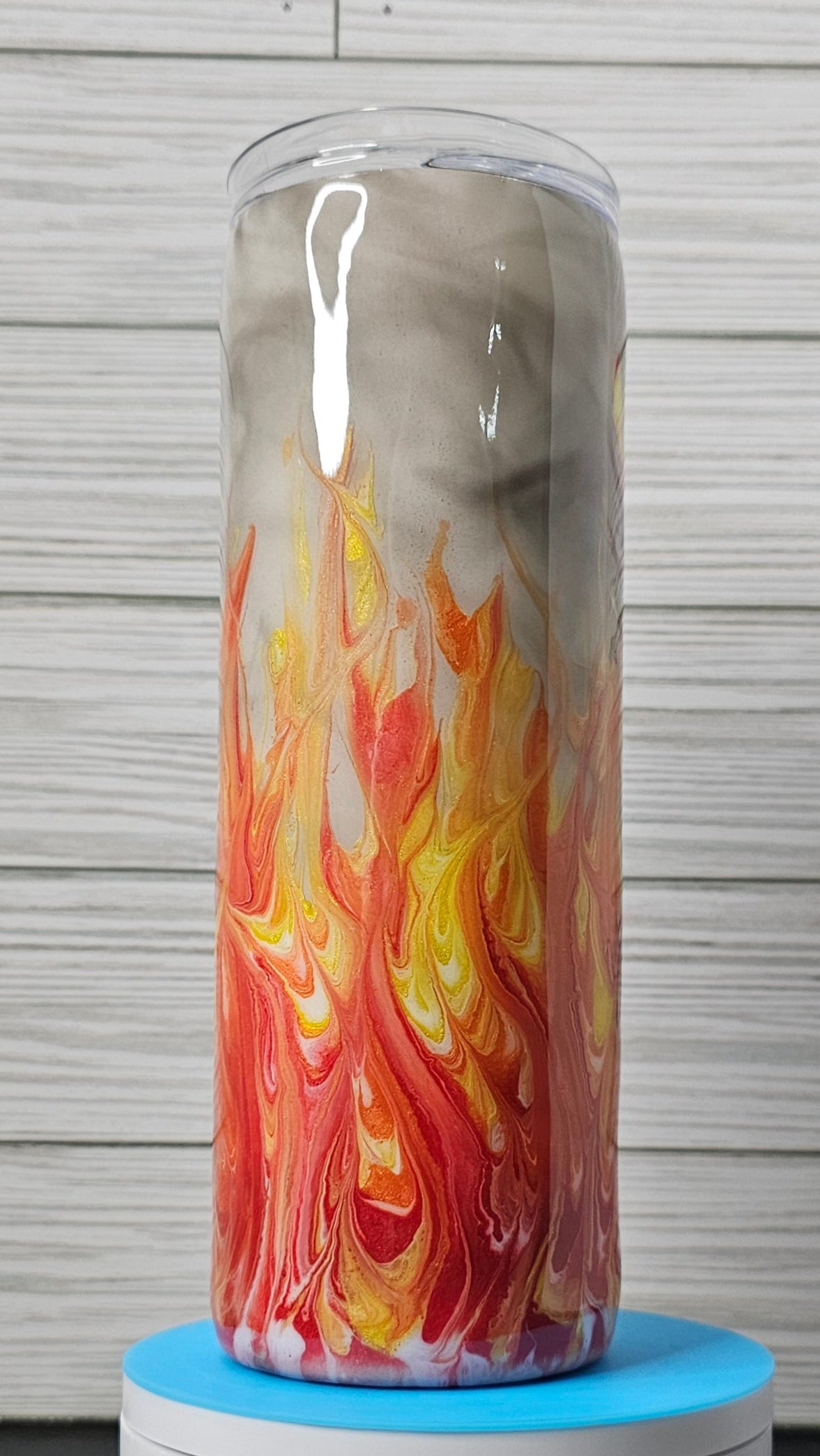20oz Skinny Smoke & Ink Flame Phoenix Epoxy Tumbler