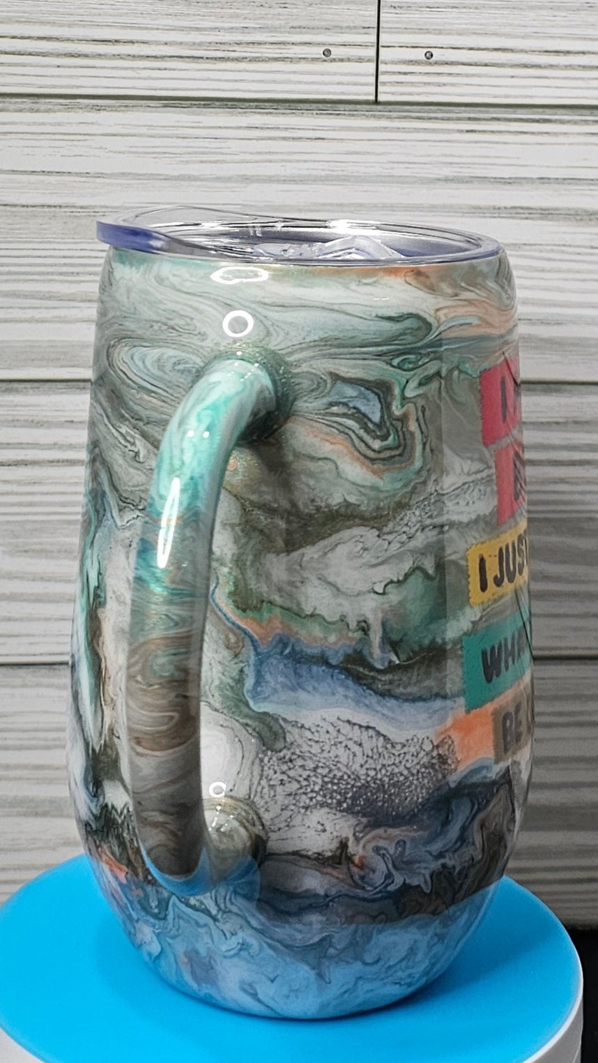 16oz Stemmy Ink Swirl I Am Not Bossy Epoxy Tumbler