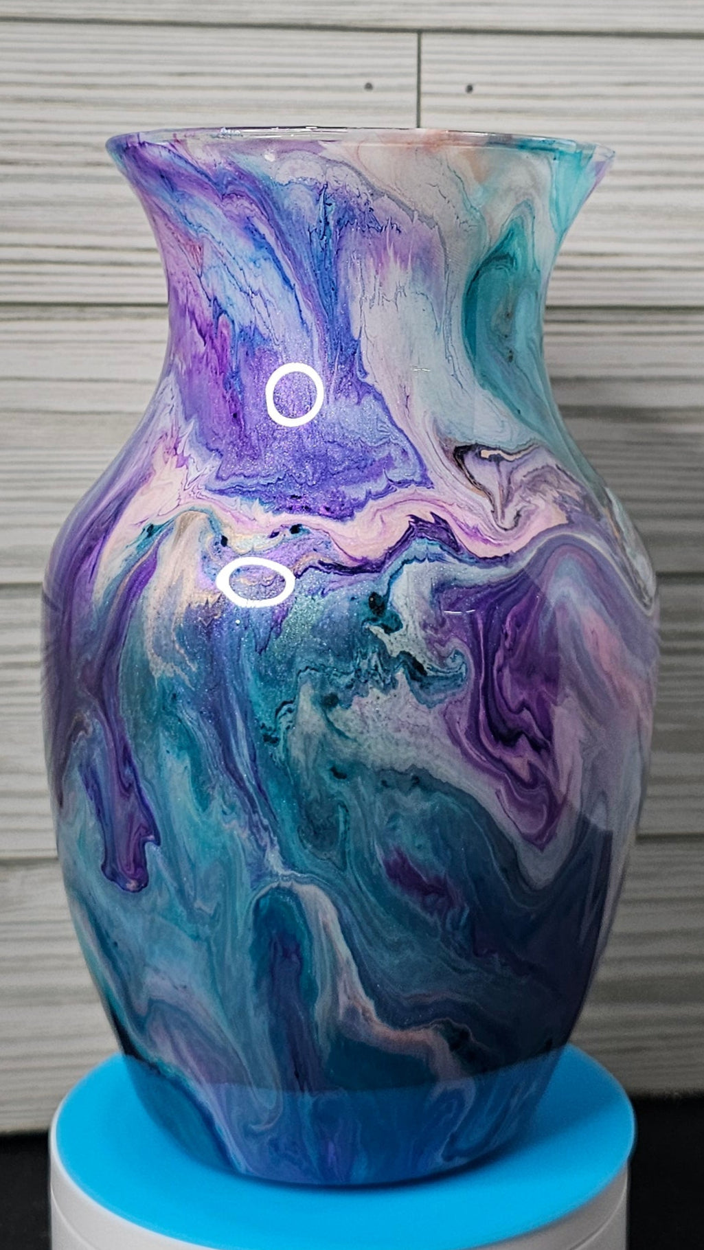 Medium Epoxy Vase Ink Swirl Purple/Pink/Blue