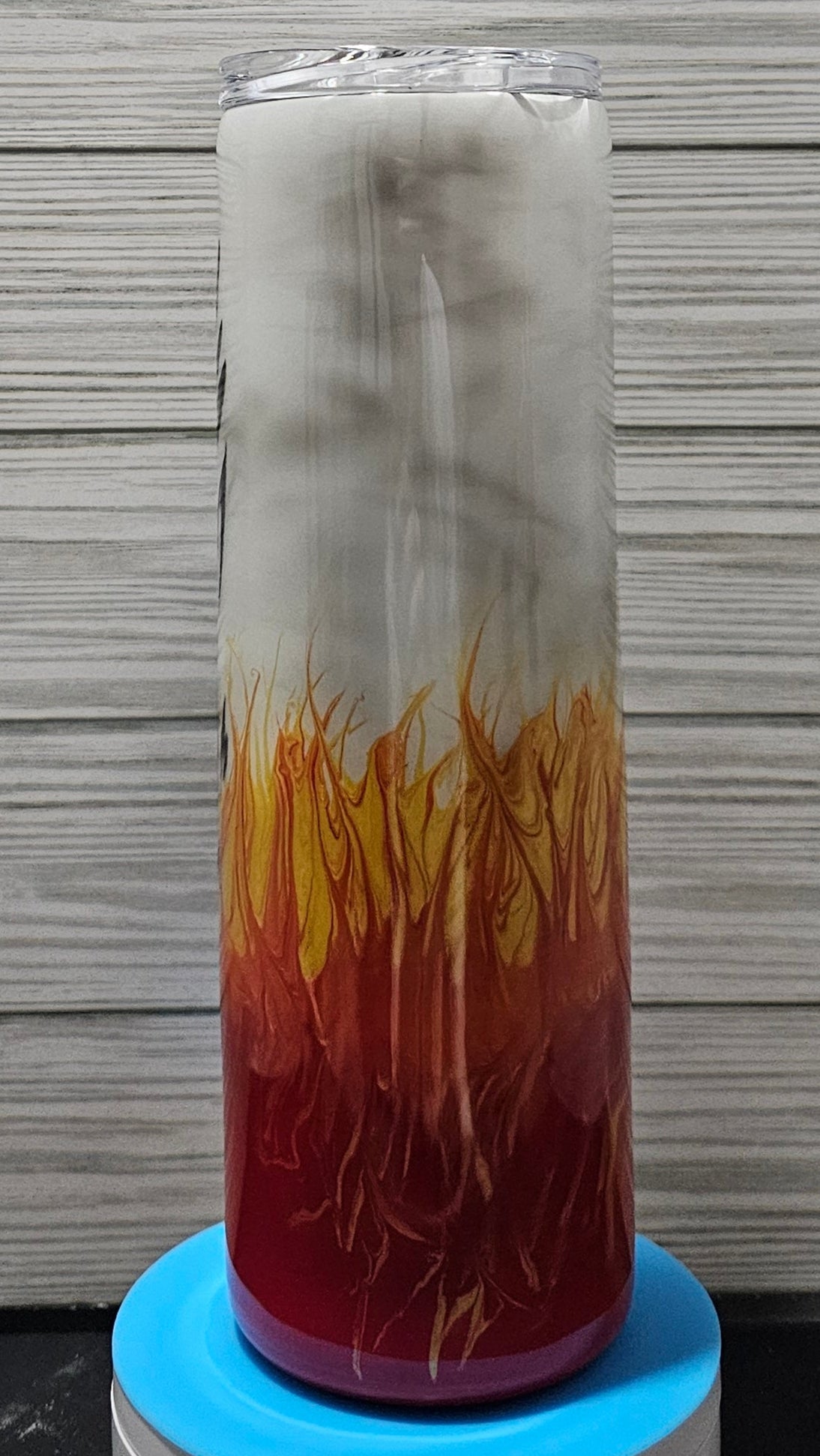 35oz Skinny Smoke & Ink Flame Phoenix Silhouette Epoxy Tumbler