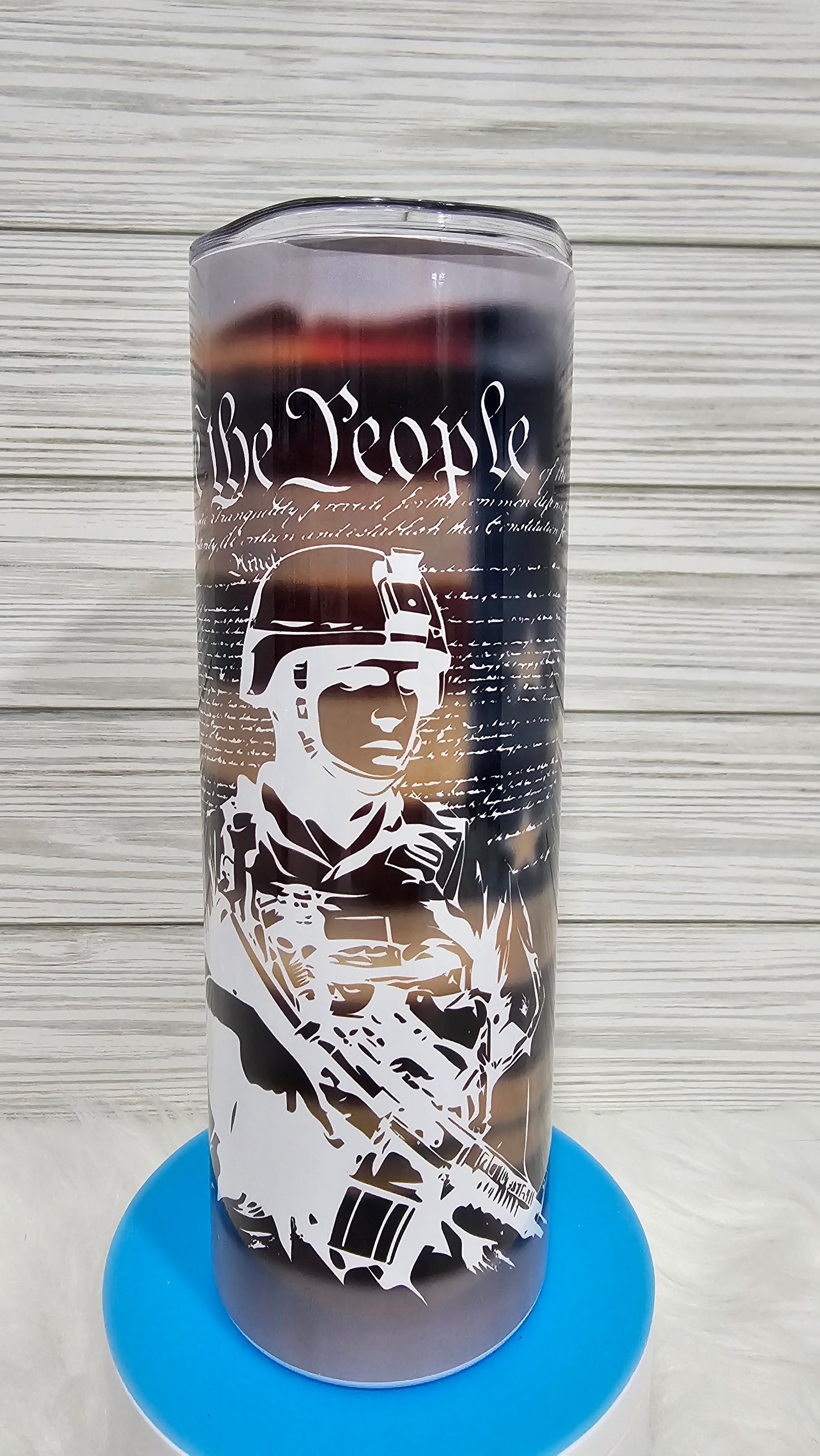 20oz Skinny We The People Veteran Sublimation Tumbler