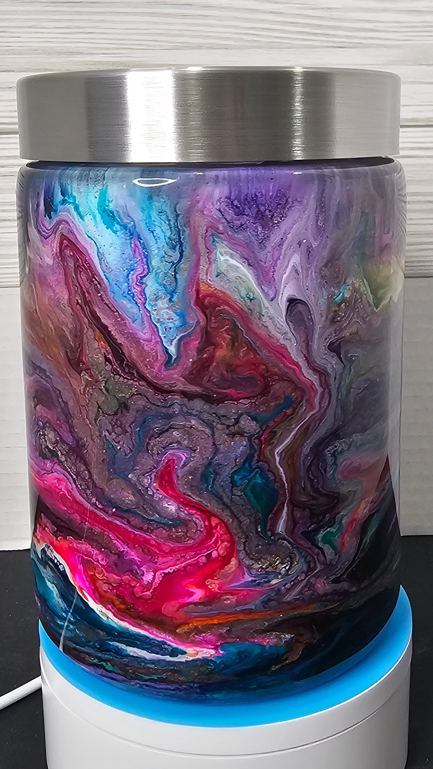 Large Epoxy Jar Ink Swirl