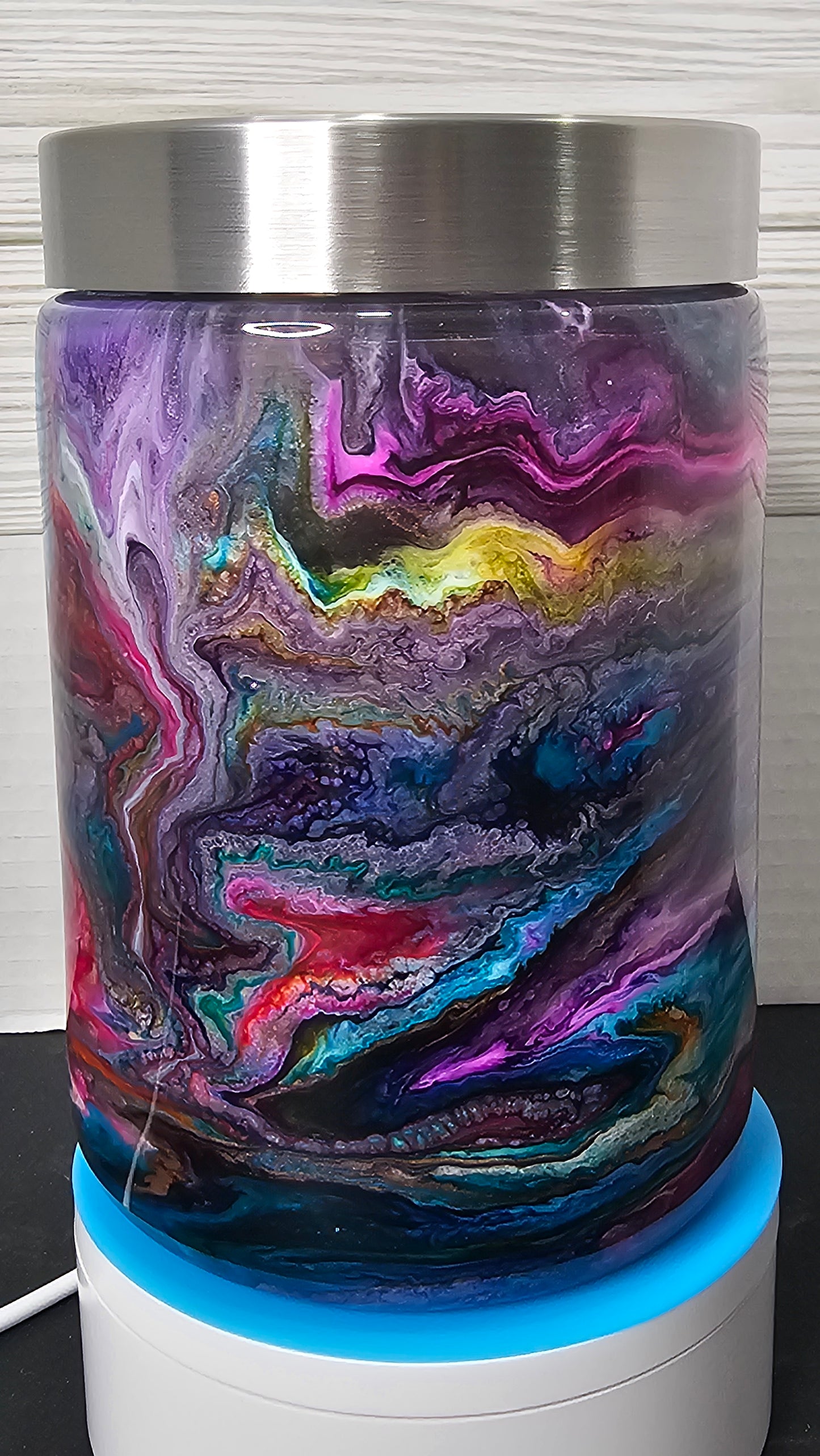 Large Epoxy Jar Ink Swirl