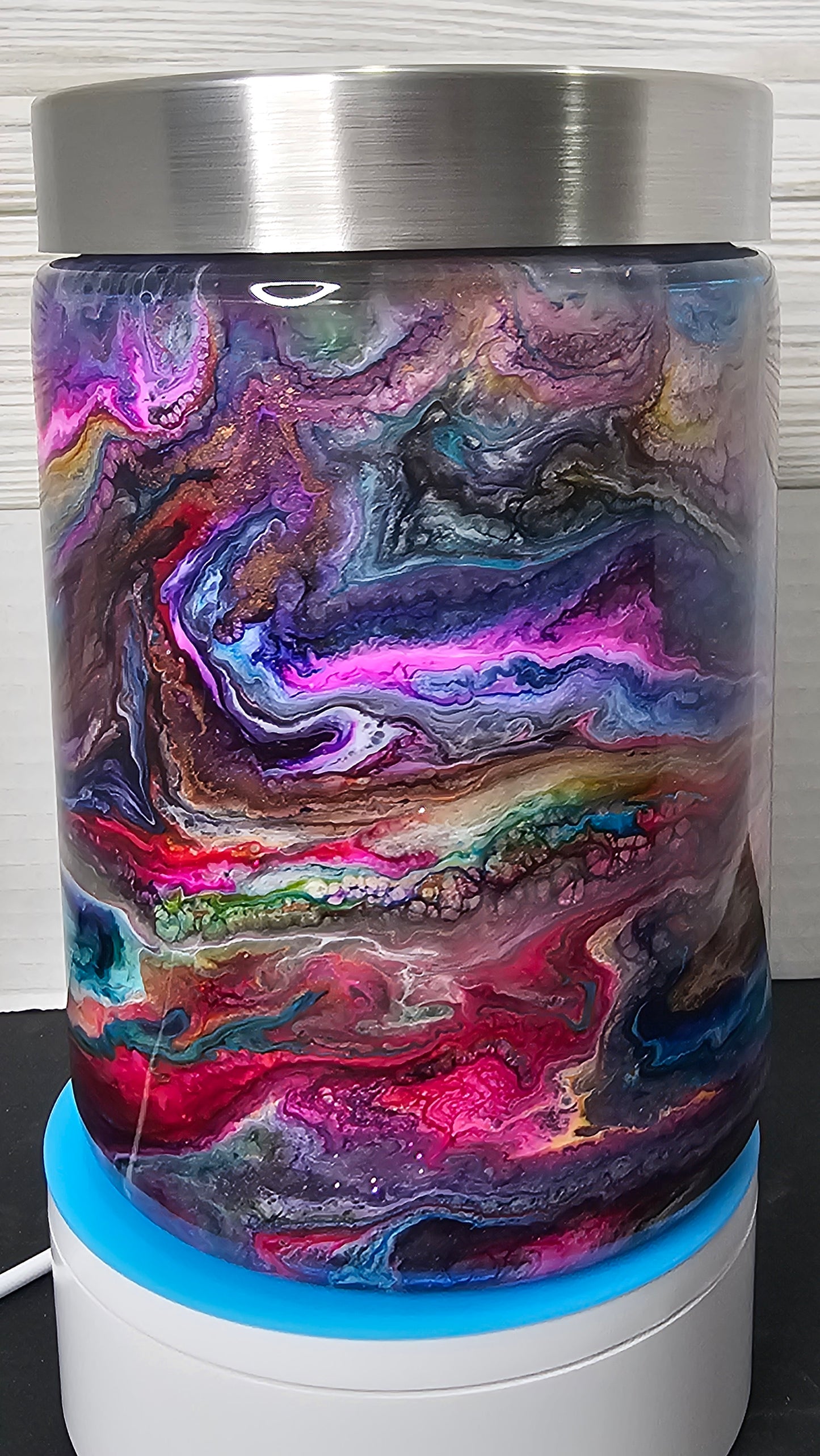 Large Epoxy Jar Ink Swirl