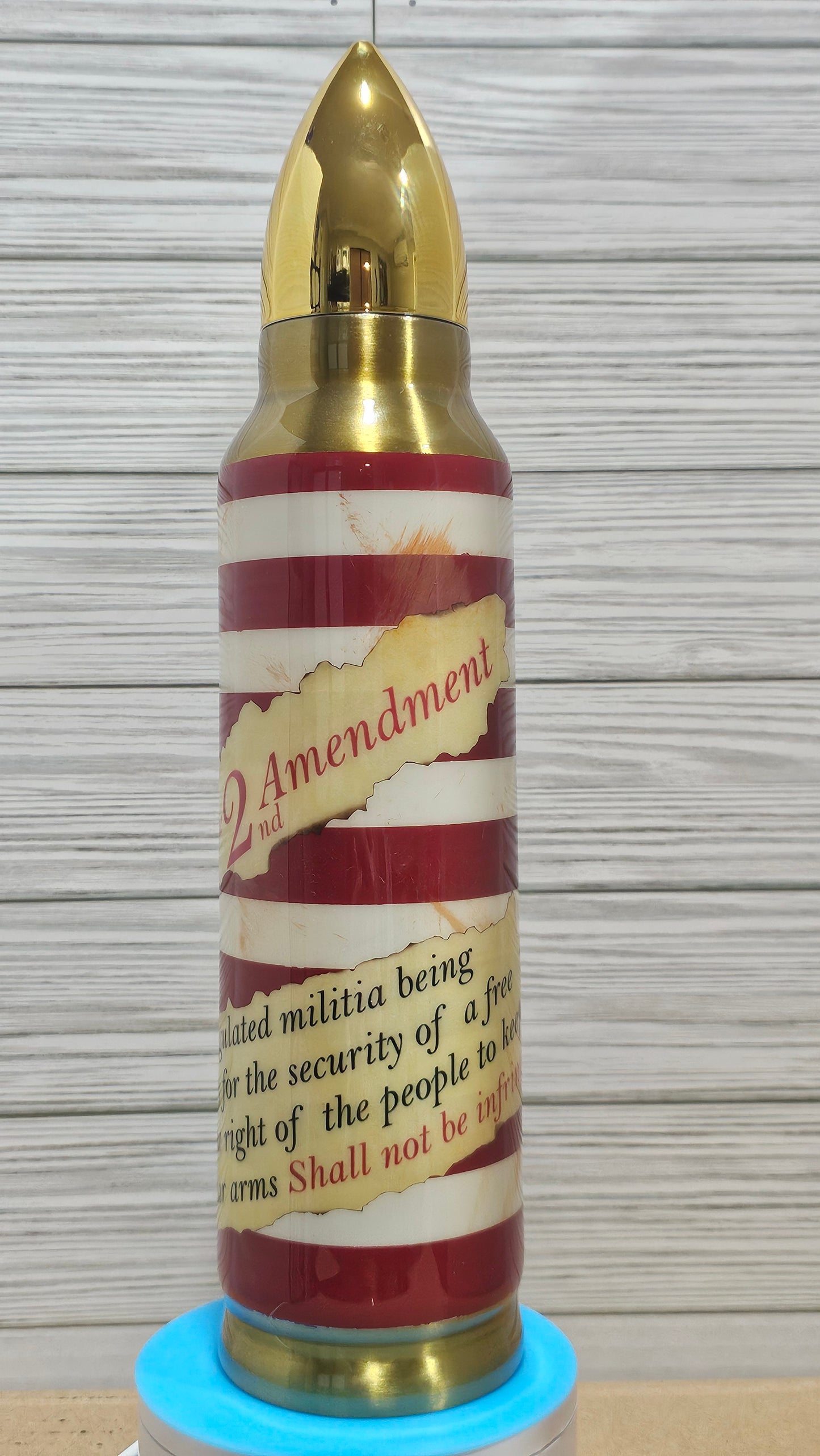 32oz On Point 2nd Amendment Gold Epoxy Tumbler