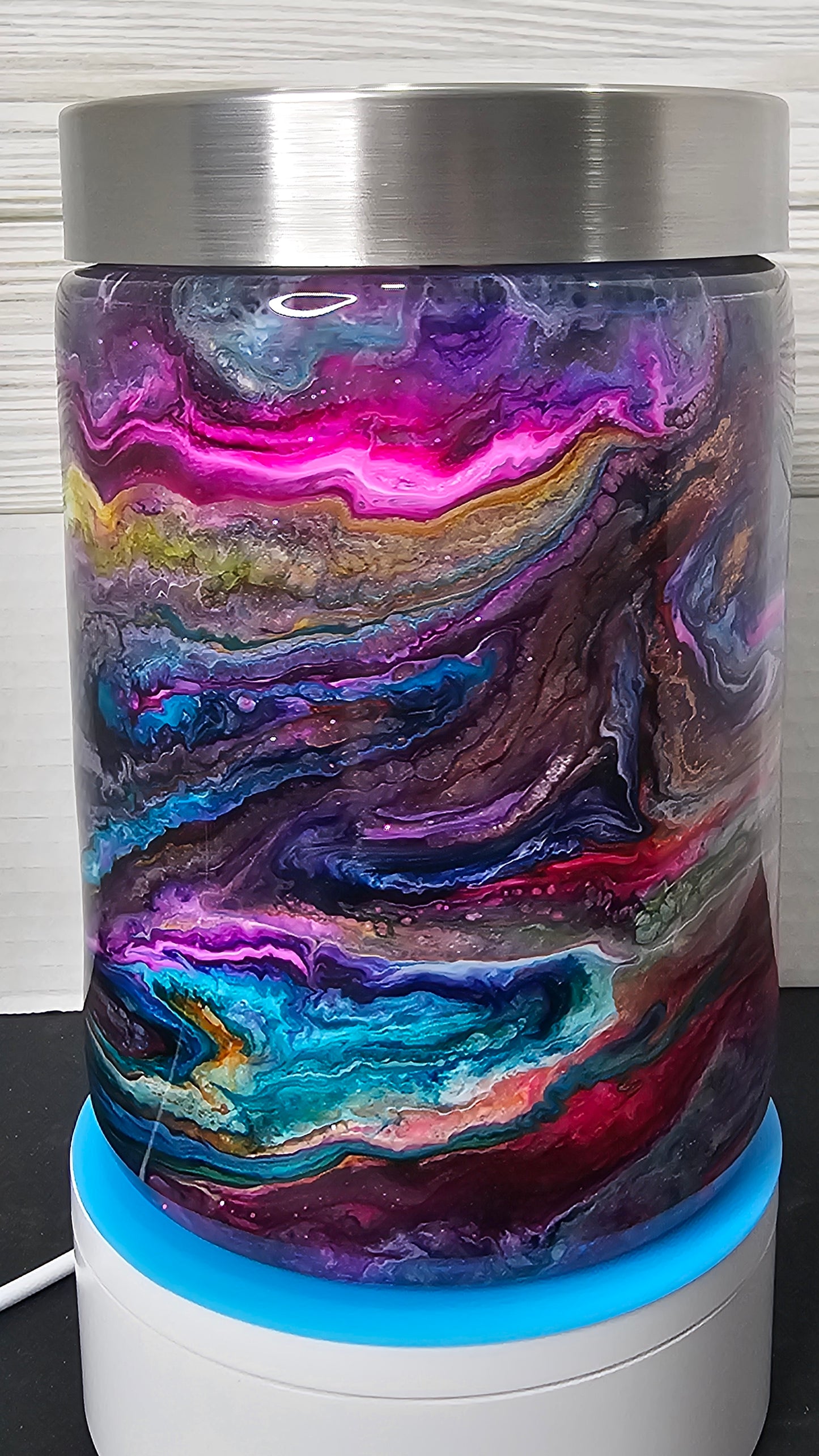 Large Epoxy Jar Ink Swirl