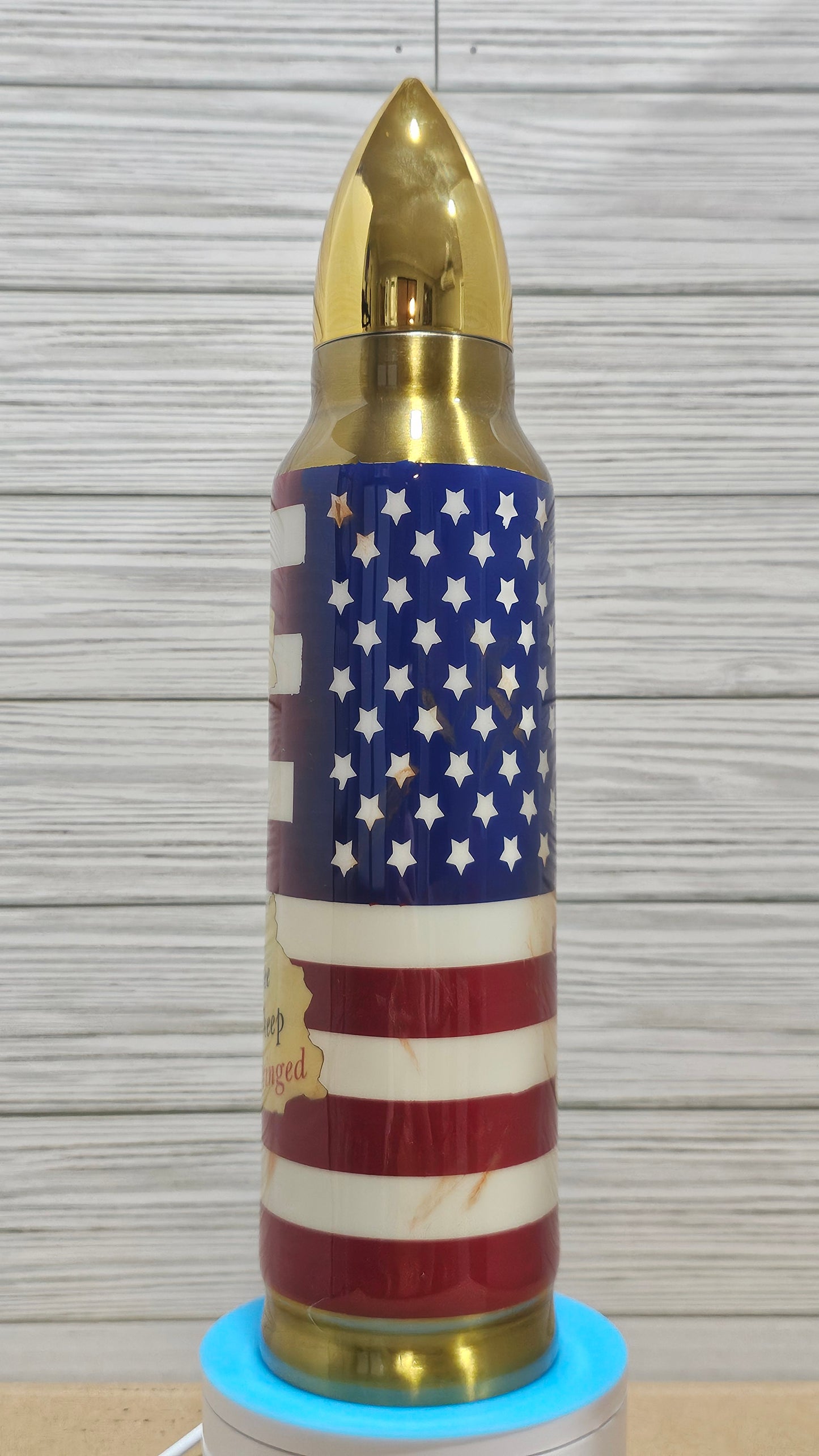 32oz On Point 2nd Amendment Gold Epoxy Tumbler