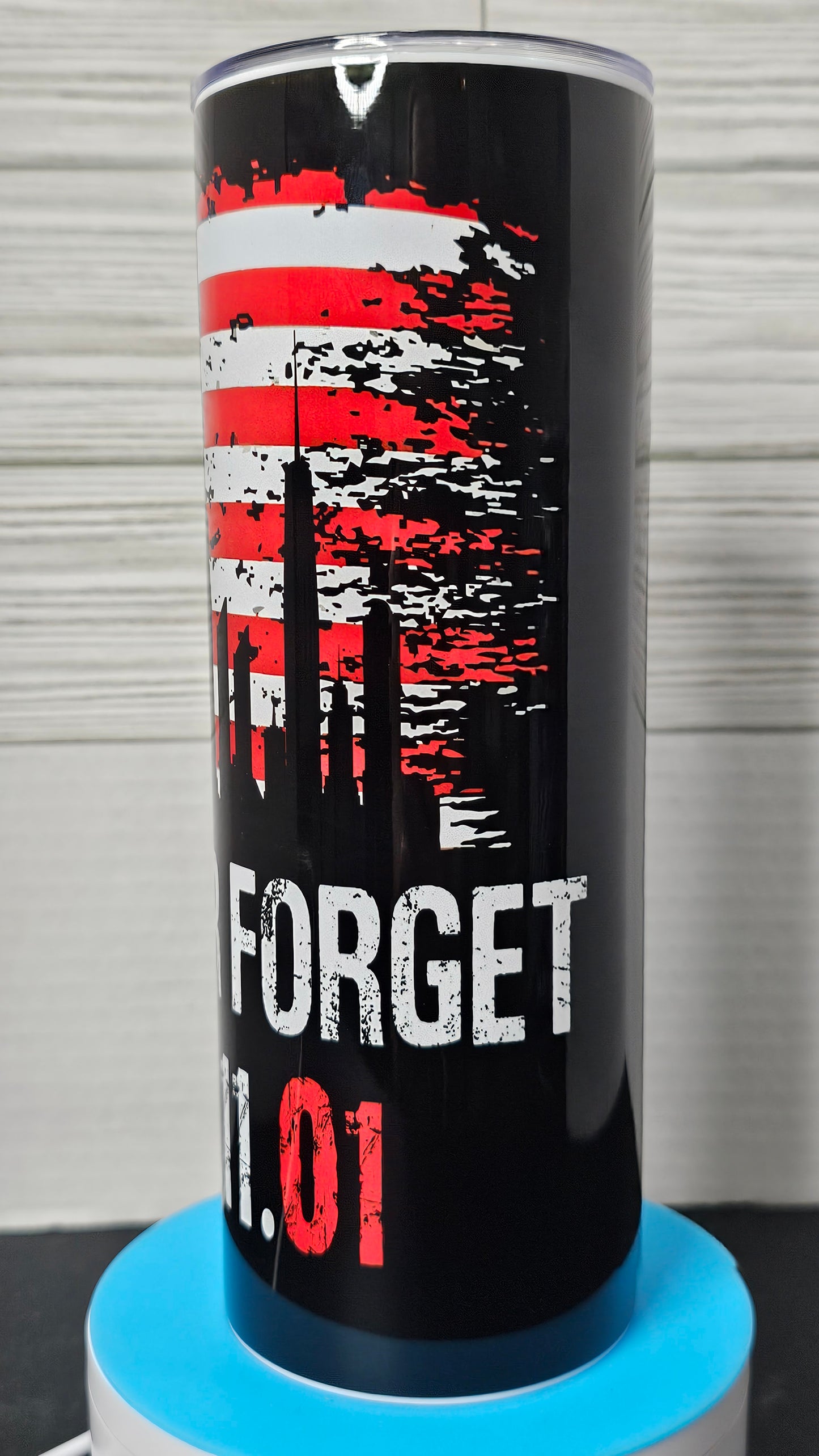 20oz Skinny Sublimation 9/11 Never Forget Tumbler