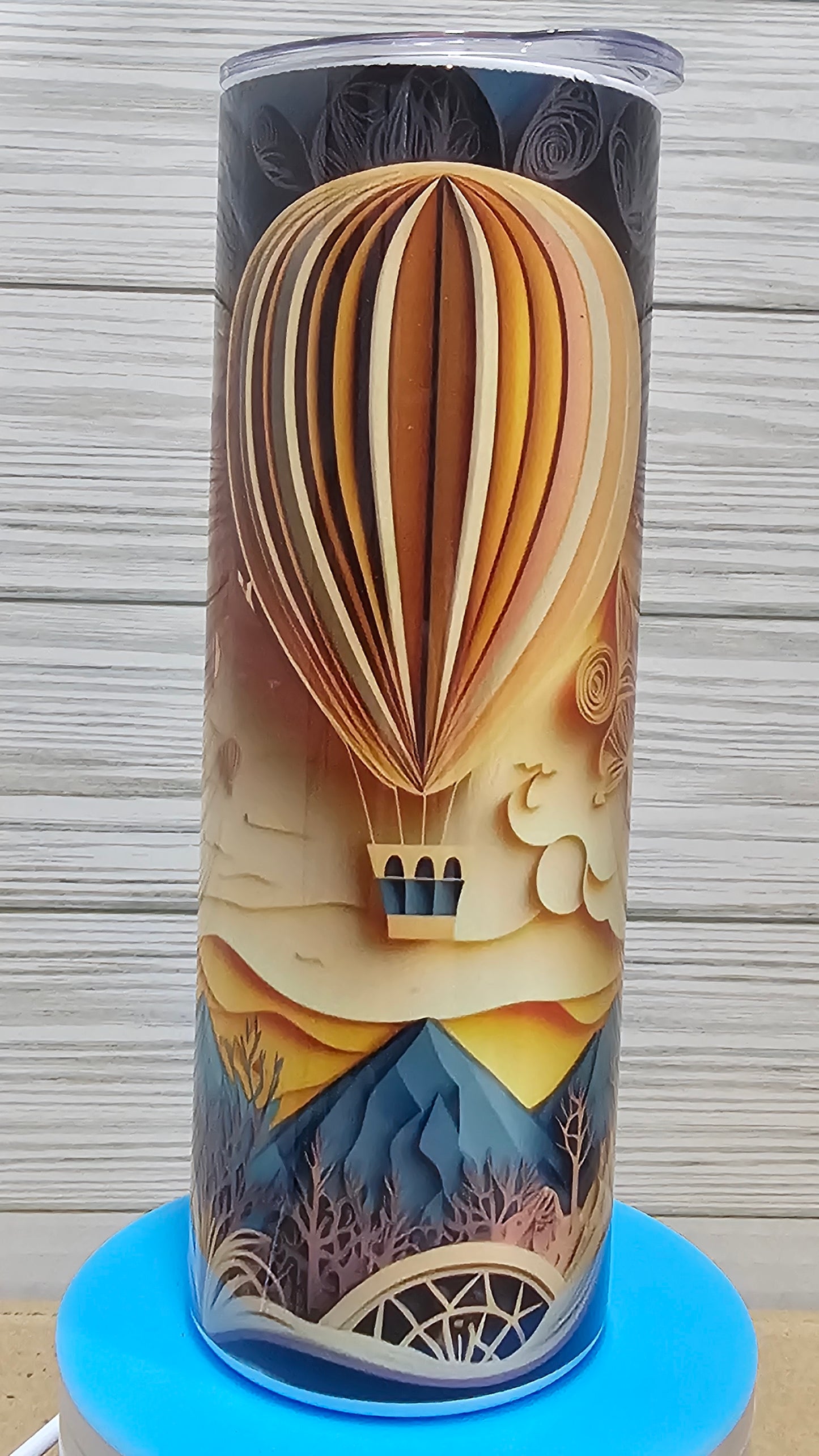 20oz Skinny Sublimation Hot Air Ballons Tumbler