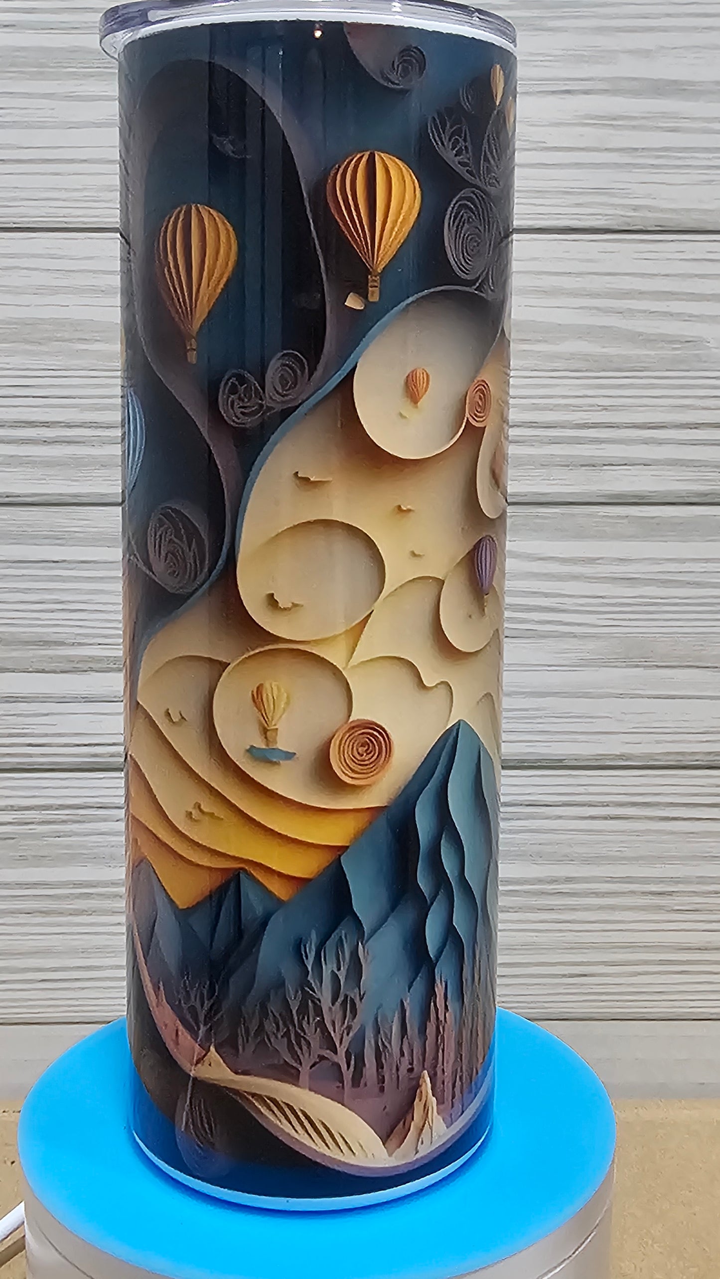 20oz Skinny Sublimation Hot Air Ballons Tumbler