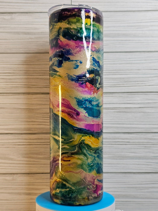 35oz Duo Skinny Ink Swirl Epoxy Tumbler