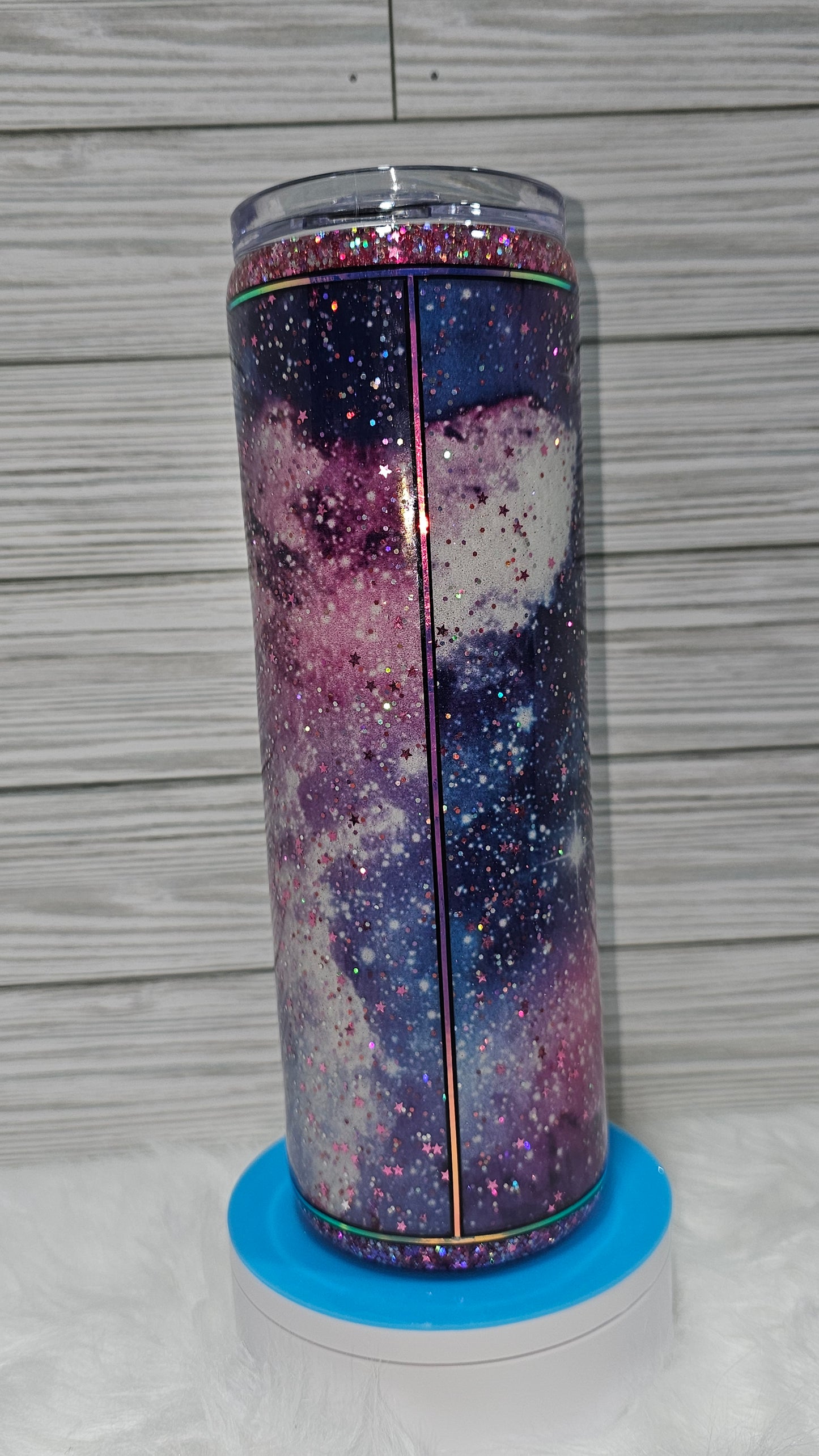 30oz Skinny Glow-in-the-Dark with Glitter I Whisper WTF Epoxy Tumbler