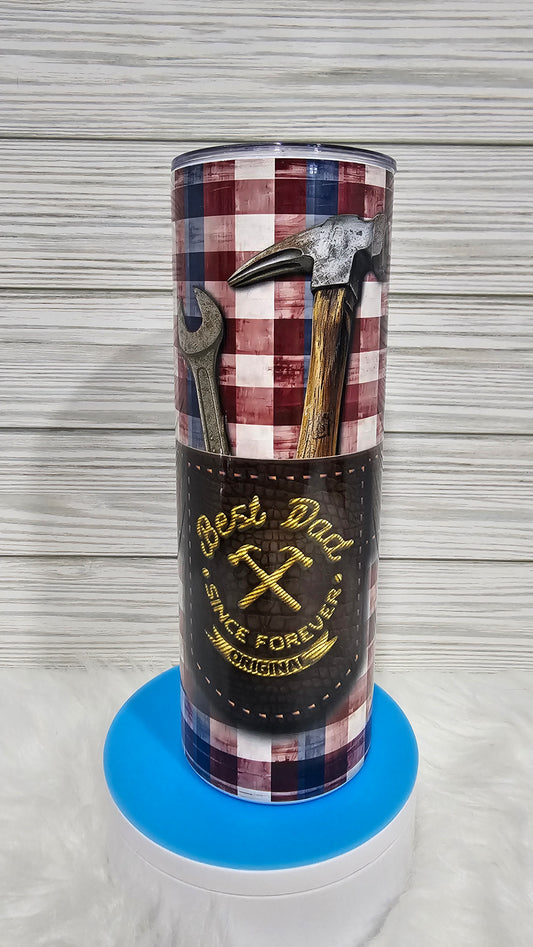 20oz Skinny Best Dad Toolbelt Sublimation Tumbler