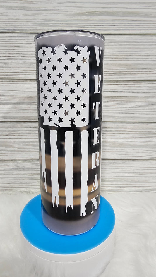 20oz Skinny We The People Veteran Sublimation Tumbler