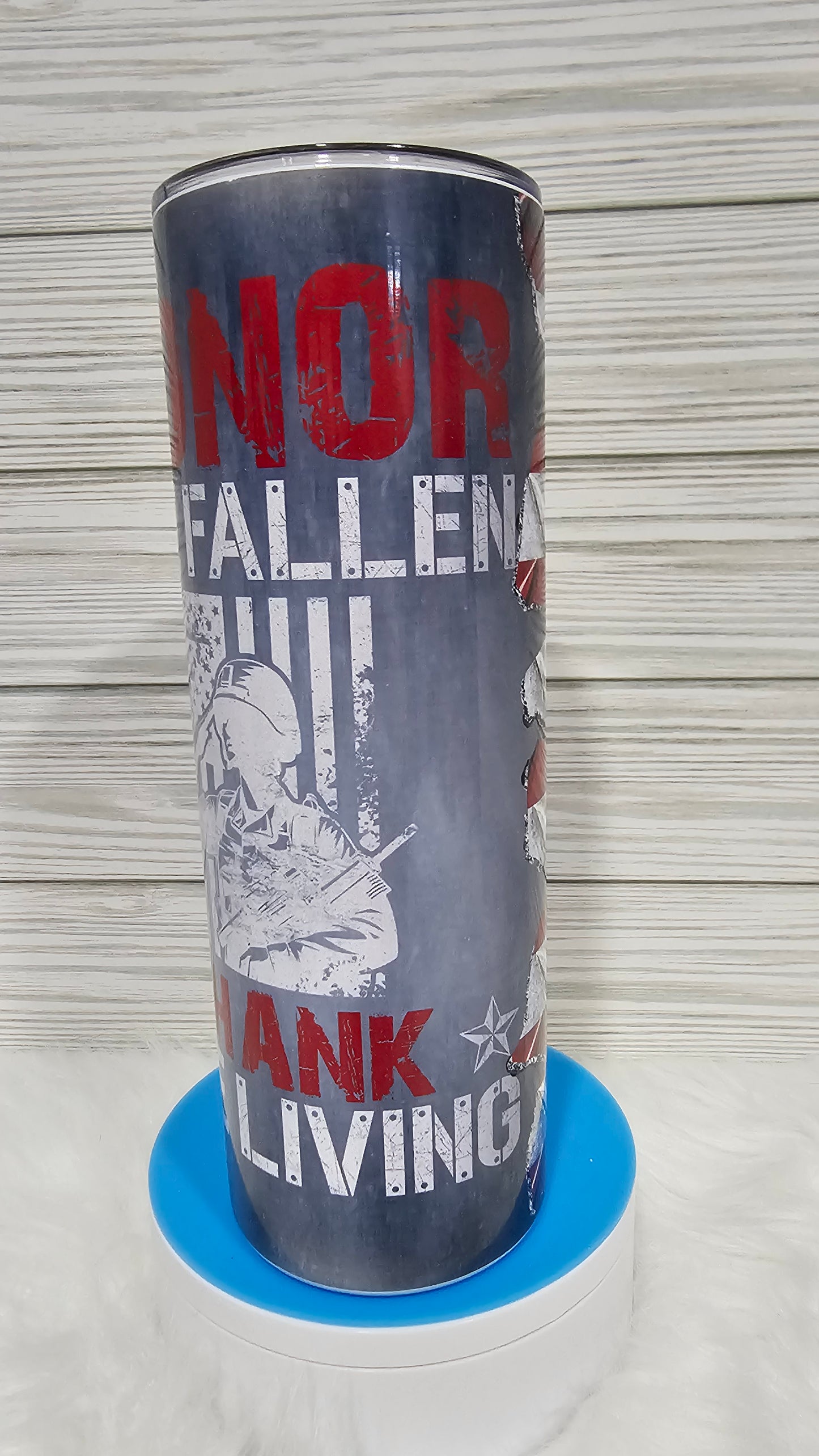 20oz Skinny Honor the Fallen Thank the Living Sublimation Tumbler