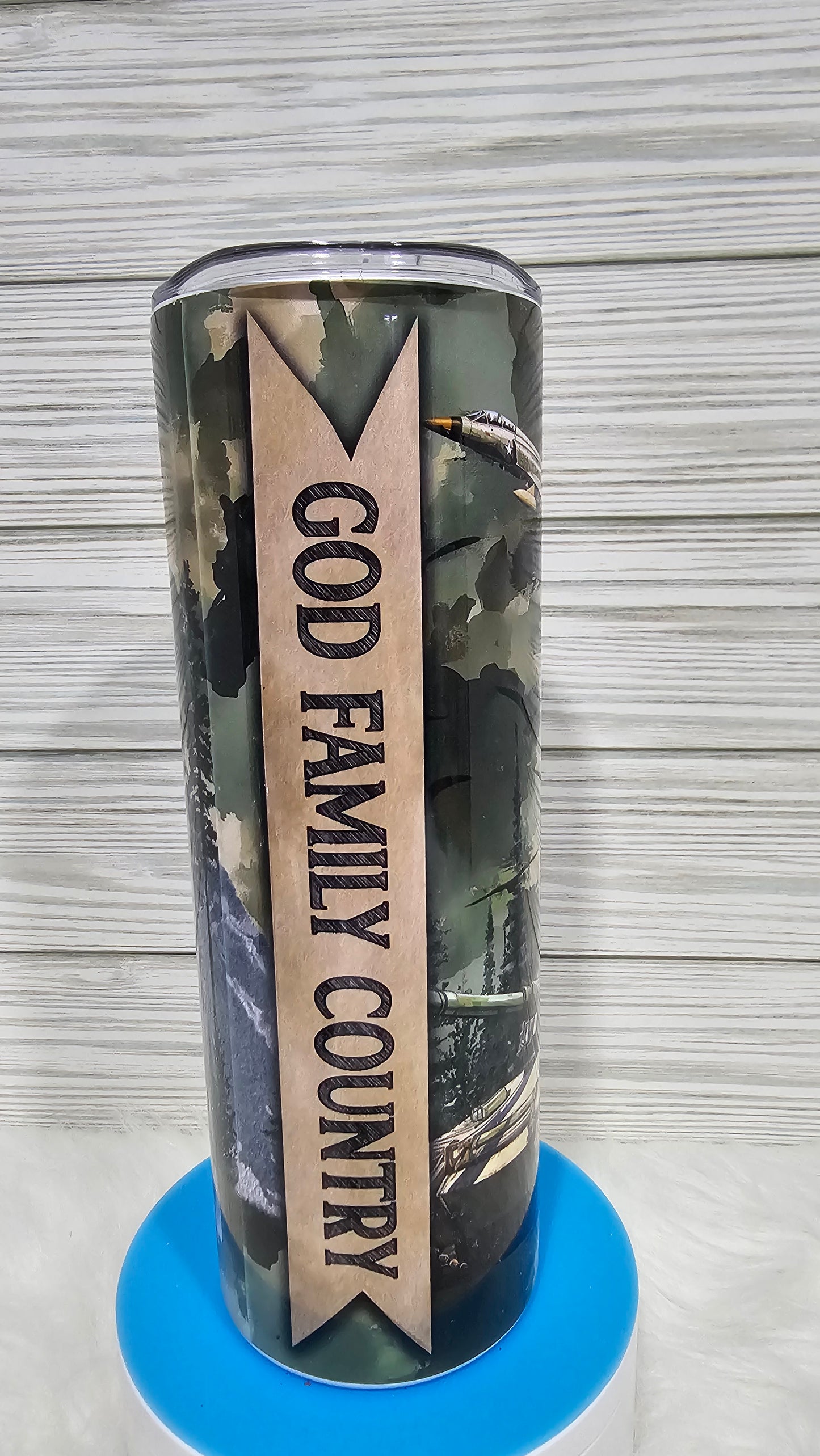 20oz Skinny God Family Country Sublimation Tumbler