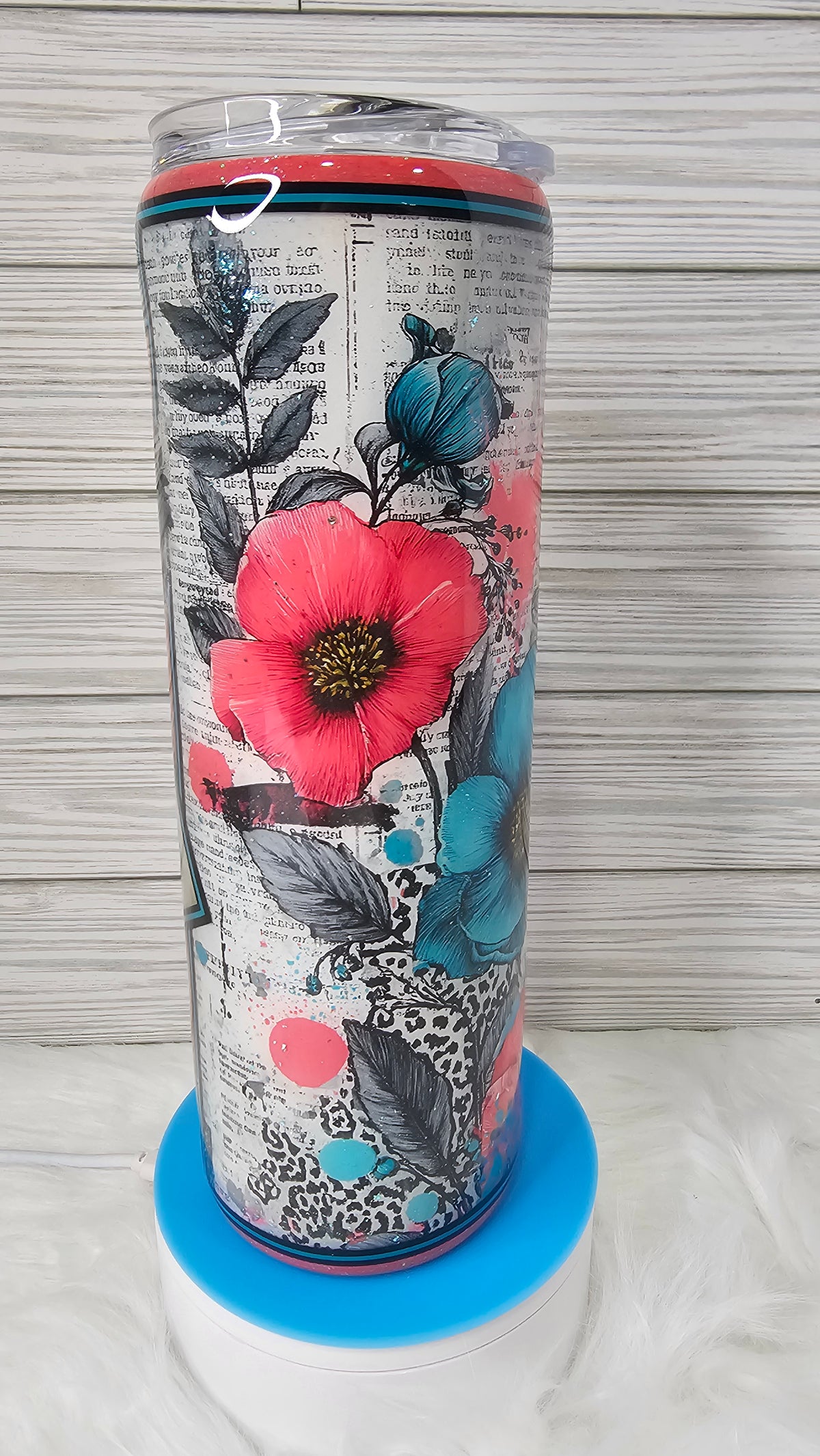 30 oz Skinny Flower Antique Epoxy Tumbler