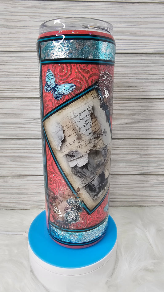 30 oz Skinny Flower Antique Epoxy Tumbler