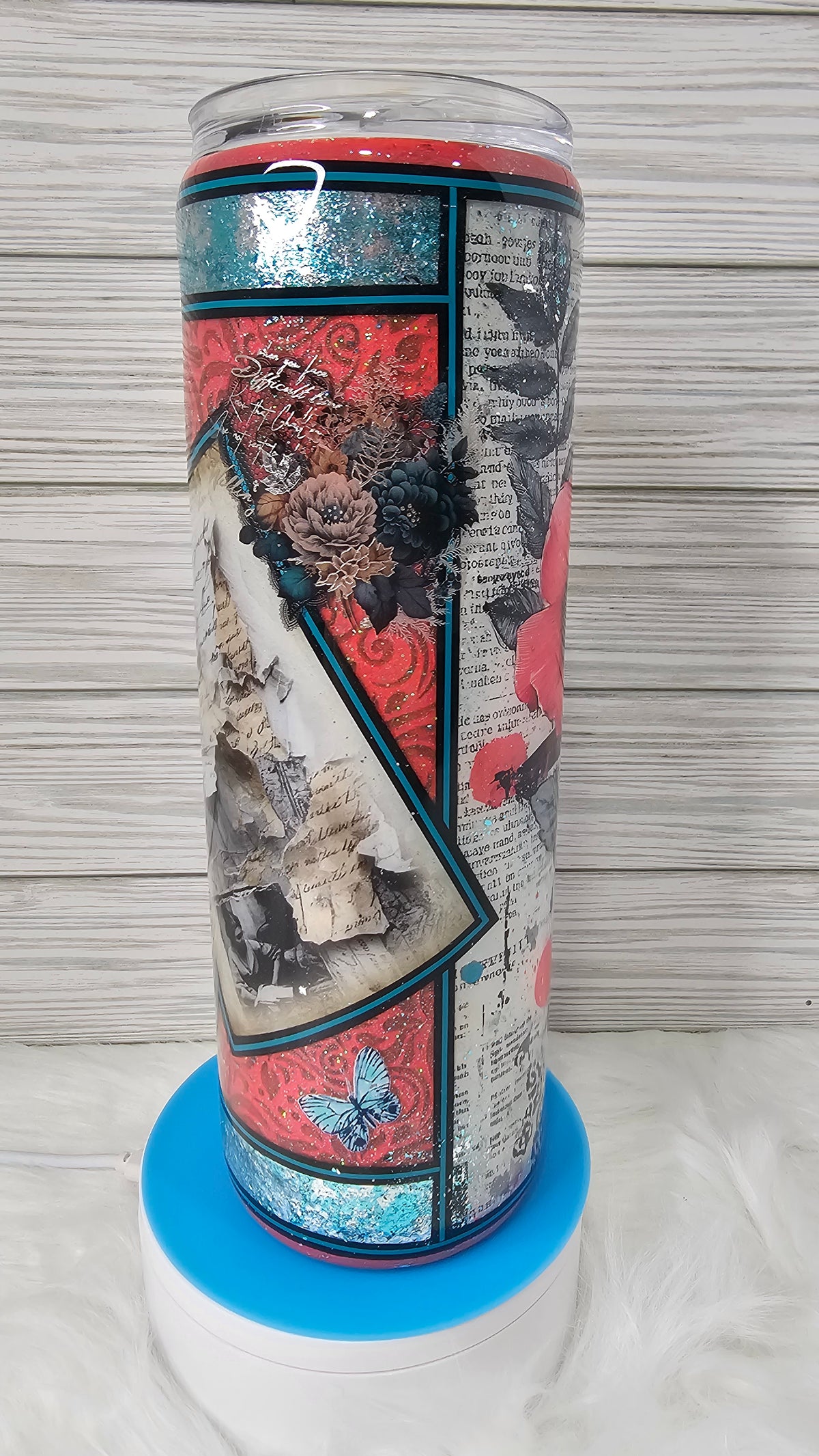30 oz Skinny Flower Antique Epoxy Tumbler