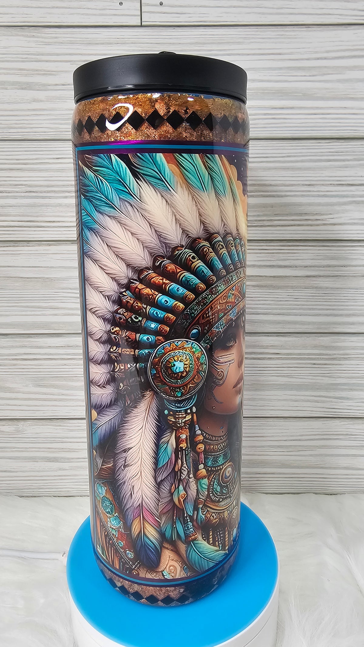 30 oz Skinny Duo Native American Epoxy Tumbler