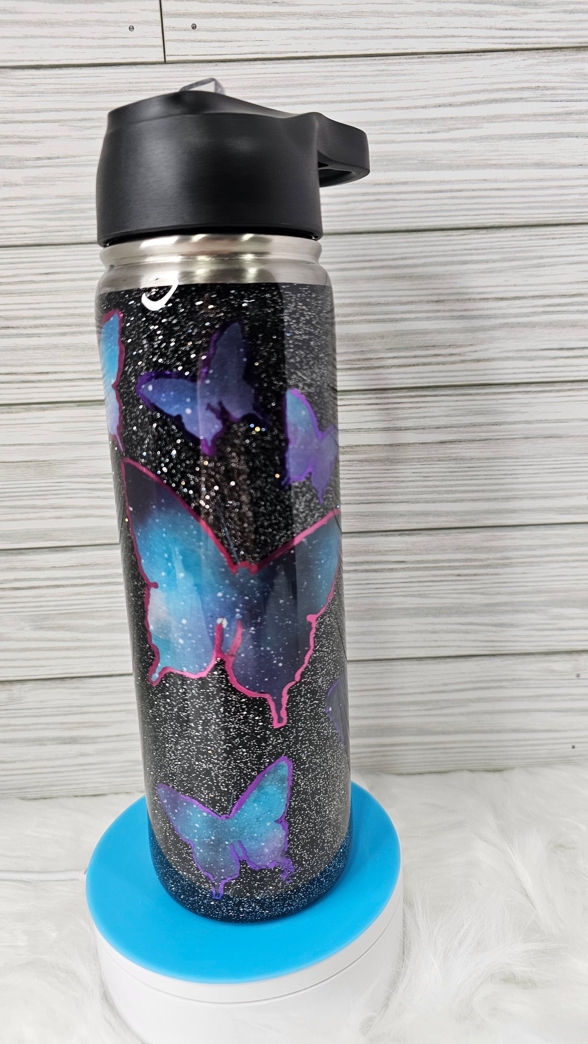 25 oz Hydro Duo Galaxy Butterfly Epoxy Tumbler