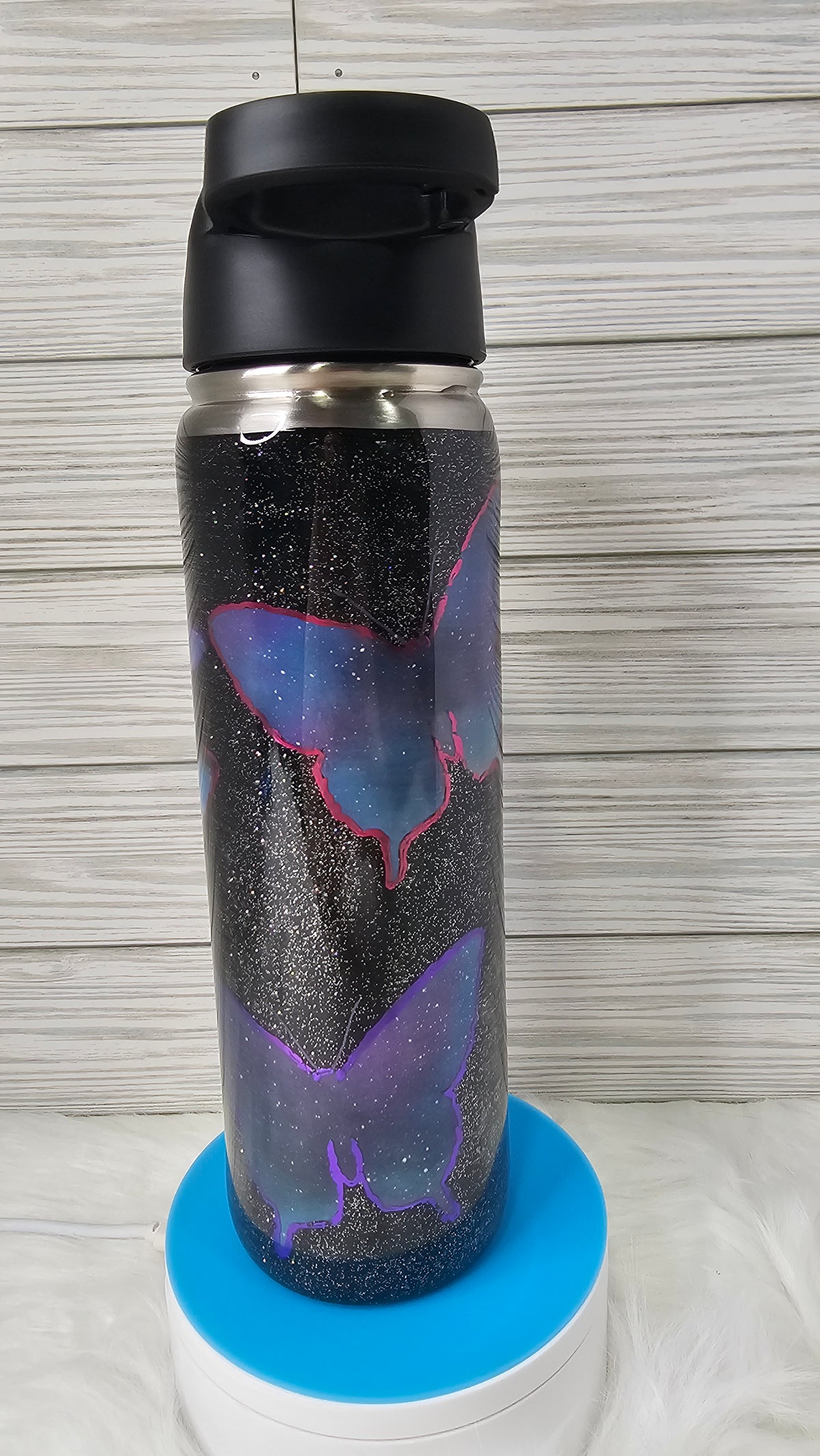 25 oz Hydro Duo Galaxy Butterfly Epoxy Tumbler